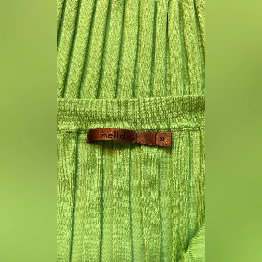 Y2K Belldini Green Bead-Detail Neckline Top Size XL